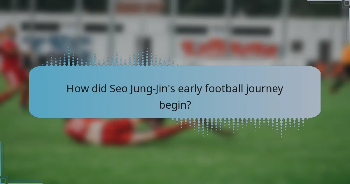 How did Seo Jung-Jin's early football journey begin?