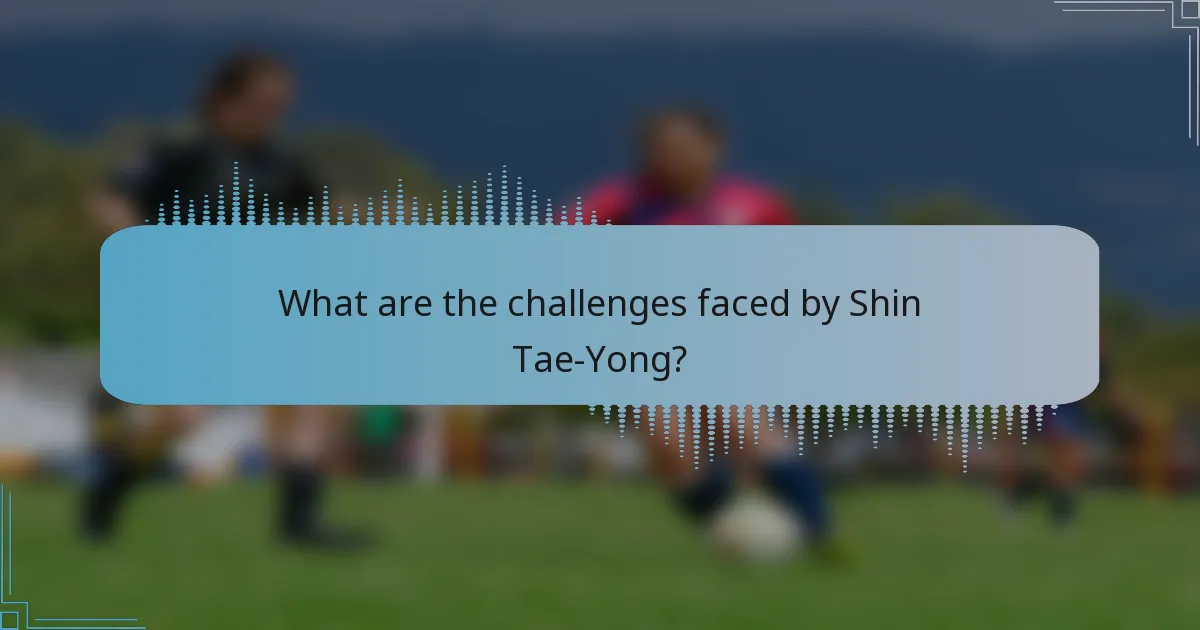 What are the challenges faced by Shin Tae-Yong?