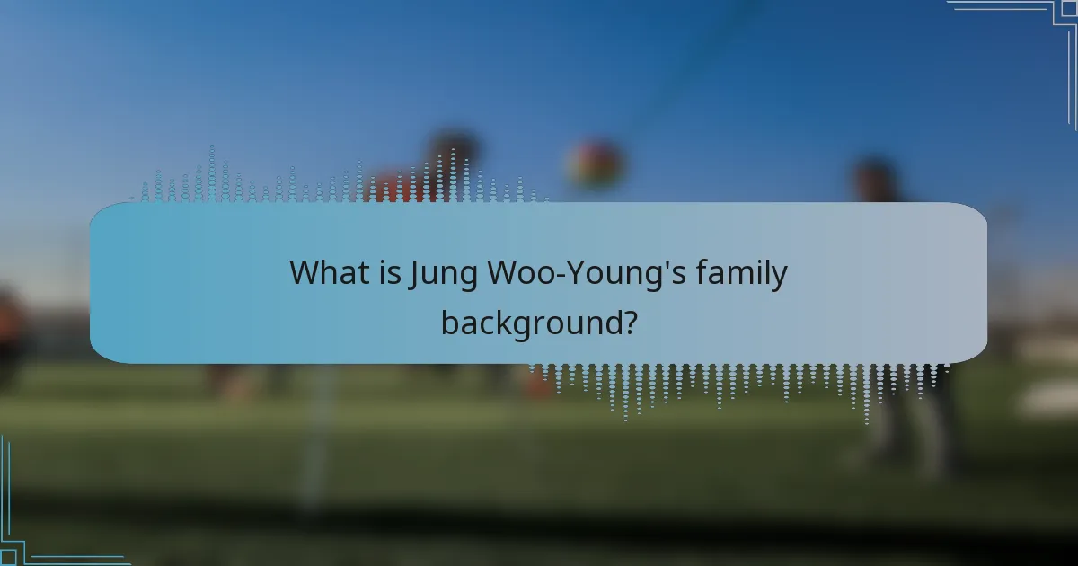 What is Jung Woo-Young's family background?